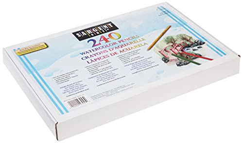 Sargent Art 240-Count Watercolor Pencil Class Pack, Classic Color Assortment, Non-Toxic, Thick 33 milimeter lead - WoodArtSupply