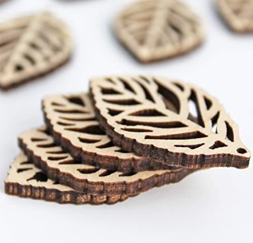 ALL SIZES BULK (12pc to 100pc) Unfinished Wood Wooden Laser Cutout Leaf Leaves Dangle Earring Jewelry Blanks Shape Crafts Made in Texas Texan Wood Crafts
