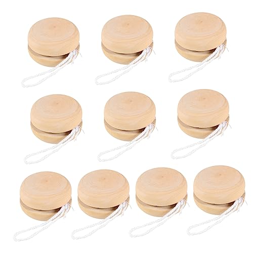 Gogogmee 10pcs Graffiti Yo-yo Trick Yoyo Beginner Yoyo Transaxle Yoyo Responsive Yoyo Rotating Yoyo Balls Wood Yoyo Balls Unfinished Wood Bearing Gogogmee