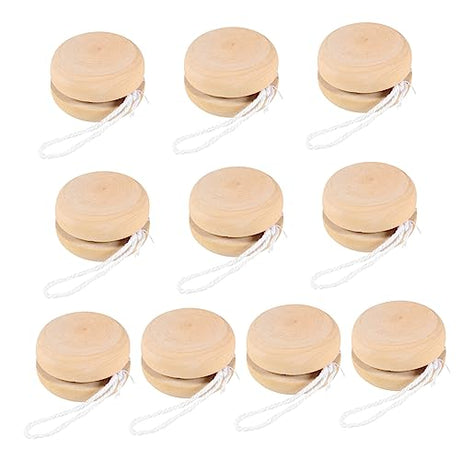 Gogogmee 10pcs Graffiti Yo-yo Trick Yoyo Beginner Yoyo Transaxle Yoyo Responsive Yoyo Rotating Yoyo Balls Wood Yoyo Balls Unfinished Wood Bearing Gogogmee