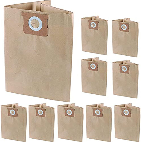 Pack 10 Vacuum Bags For DEWALT 6 to 10 Gallon Shop Vac DXVA19-4101, Dust Collection Bag with Filter For Vacmaster VHBM, Replacement Parts BM08 bluemorpho