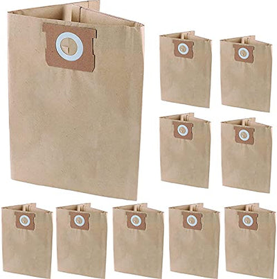 Pack 10 Vacuum Bags For DEWALT 6 to 10 Gallon Shop Vac DXVA19-4101, Dust Collection Bag with Filter For Vacmaster VHBM, Replacement Parts BM08