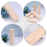 EXCEART 10 Pcs Carved Wooden Strips Wooden Whittling Kit Unfinished Wood Blocks Home Depot Unfinished Wood Blocks for Crafts Wood Squrae Sticks EXCEART
