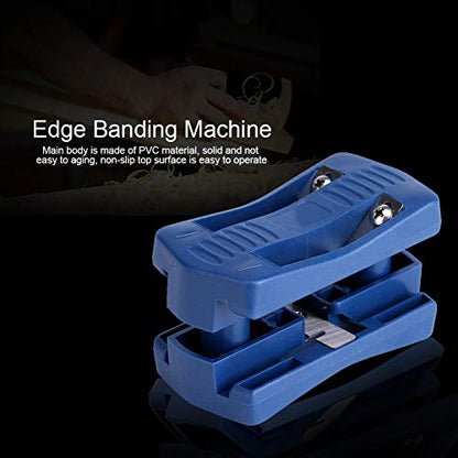 Edge Banding Trimmer Tool, Mini PVC Melamine Wood Edge Banding Machine 2 Edges Manual Tail Trimming Woodworking Tool for Panel Type Furniture Cabinet - WoodArtSupply