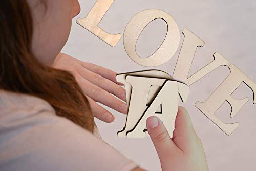 3" Wooden Letters - 78 Pcs Wood Letters for Crafts Unfinished Wood Alphabet for Letter Board/Wall Decor/DIY/Painted/Educational (3 inch) Home Wall wholeshine
