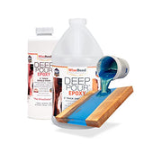 WiseBond - Epoxy Deep Pour Resin Kit, Crystal Clear Epoxy Resin for River Tables, Live-Edge Wood Furniture & Object Casting, UV Resistant Deep Pour WiseBond