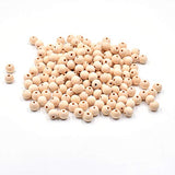 cozyou 100 Pcs 20mm Natural Wood Beads Unfinished Round Ball Wooden Loose Beads for Garland, Home Decor, DIY Crafts cozyou