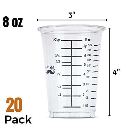 Mr. Pen- Disposable Measuring Cups for Resin, 8 oz, 20 Pack, Resin Mixing Cups, Plastic Measuring Cups for Resin, Epoxy Measuring Cups Disposable, - WoodArtSupply