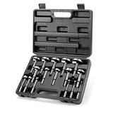 COMOWARE Forstner Bit Set - 16 Pcs Forstner Drill Bits Set for Wood, Auger Opener Round Shank Drilling Cutting Tool for Woodworking COMOWARE