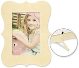 AoneFun Unfinished Wooden Picture Frames for Crafts - Unfinished Wood Frames with Stand Make Your Own Picture Frames Paintable Frames Fits a 4x6 Inch AoneFun