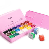 HIMI Gouache Paints Set, 18 Colors, 30g, jelly gouache paint set, Non Toxic Paint for Canvas and Paper, Art Supplies for Professionals, and More HIMI