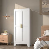 RISTERN White Metal Storage Cabinet, 61" Steel File Cabinet for Home Office, Kitchen Pantry Storage Cabinet with Doors and 3 Adjustable Shelves, Tool RISTERN