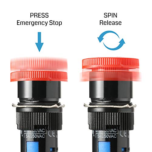 Genmitsu CNC Router Emergency Stop Switch Push Button for 3018-MX3/3018-PROVer - WoodArtSupply