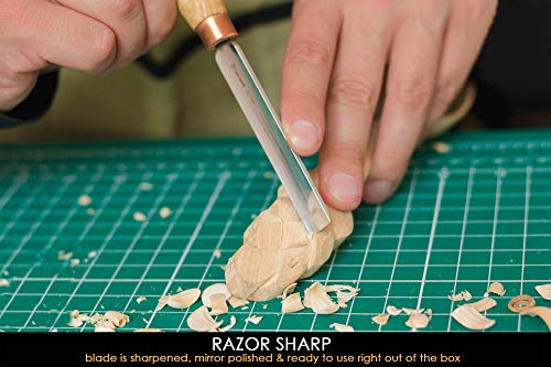 BeaverCraft Wood Carving Gouge K5/12 Woodworking Hand Chisel Compact Wood Carving Knife for Beginners and Profi BeaverCraft