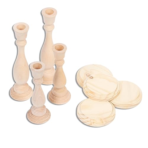 Unfinished Wood DIY Pillar Candle Stands Kit by Factory Direct Craft for Crafting and Creating Factory Direct Craft