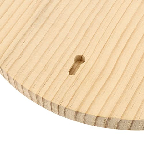 SINJEUN 2 Pack 12 Inches Round Wood Plaque, 3/4 Inch Thick Blank Wooden Hanging Sign, Unfinished Wood Boards with Hanging Hole for DIY Crafts SINJEUN