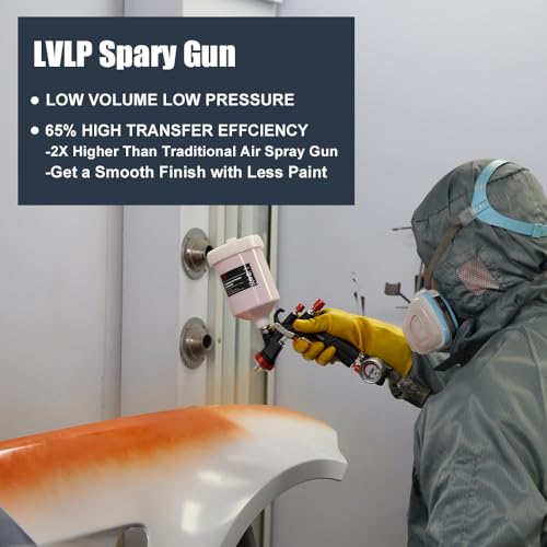 AEROPRO TOOLS R500 LVLP Air Spray Gun with 1.3/1.5/1.7mm Nozzles & Air Regulator, A610 Paint Guns Automotive, Car Paint Gun Sprayer, Paint Gun for - WoodArtSupply