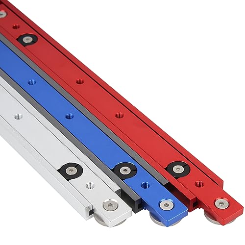 KETIPED Aluminium Alloy Miter Bar Clamping Tool Slider Table Saw Gauge Rod T-Slot Track Bar Rail for Router Tables and Woodworking,300mm-Red