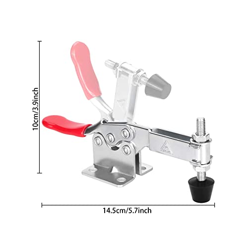 chfine 10 Pack Hold Down Toggle Clamps Woodworking Latch Antislip Red Hand Tool Holding Capacity Antislip Horizontal Heavy Duty Toggle Clamp 201B chfine