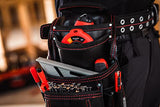 Hultafors Work Gear HT5433 Carpenter's Heavy-Duty Leather Nail & Tool Bag, Double-Gusset Front Pockets Hultafors