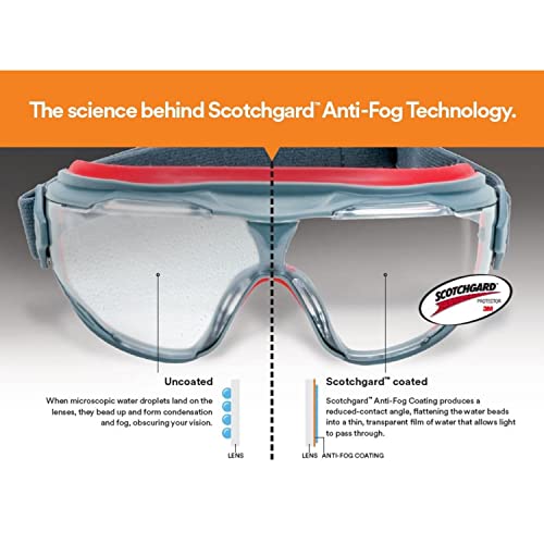 3M GoggleGear 500 Series GG501SGAF, Clear Scotchgard Anti-fog lens 3M