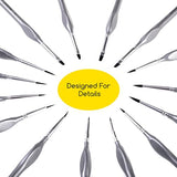 MEEDEN Miniature Paint Brush Set,15 Tiny Professional Fine Tip Detail Paint Brushes, Detailing Paintbrushes for Acrylic Watercolor Oil Painting- MEEDEN