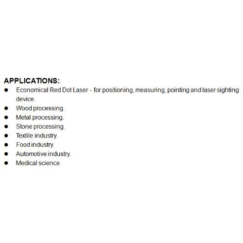 Quarton Laser Module VLM-650-03 LPA (ECONOMICAL DOT LASER) Quarton