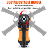 SHIELDPRO 1-1/4 Inch SDS-Plus 13 Amp Rotary Hammer Drill Heavy Duty, Safety Clutch 3 Functions with Vibration Control,Including Grease, Flat Chisels, SHIELDPRO