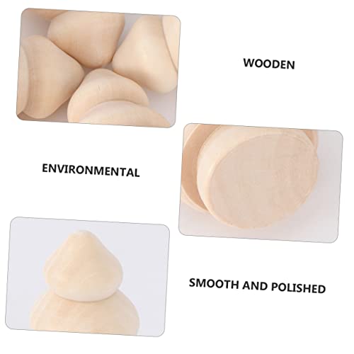 ARTIBETTER 10pcs Wood Christmas Tree Unfinished Wooden Unfinished Peg Dolls Homemade Ornaments Wooden Xmas Tree Craft Blank Peg Doll Wooden Christmas ARTIBETTER