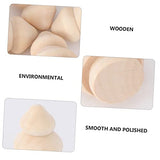 ARTIBETTER 10pcs Wood Christmas Tree Unfinished Wooden Unfinished Peg Dolls Homemade Ornaments Wooden Xmas Tree Craft Blank Peg Doll Wooden Christmas ARTIBETTER