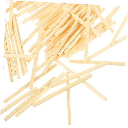 VOSAREA 3 Hardwood Square Dowel Math Counting Stick Toy Model Material Rods Modeling Stick Candy Making Sticks Craft Wood Dowels Wood Popsicle Stick VOSAREA