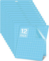 Gwybkq Cutting Mat for Cricut Maker 3/Maker/Explore 3/Air 2/Air/One 12 Pack 12x12 Adhesive Sticky Light Cut Mats Replacement Accessories Quilting Gwybkq