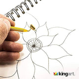 KINGART Fine Line Painting Pen 0.5mm Fine Line Brass Tips. Fluid Writer Paint Applicator Pen with Reservior, Prefect Tool for Drawing Lines, KINGART