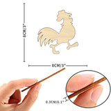Rooster Wood Craft Unfinished Wooden Cutout Art DIY Wooden Sign Inspirational Wall Plaque Farmhouse Wooden Wall Art Decor for Home Laundry Room Arupkeer