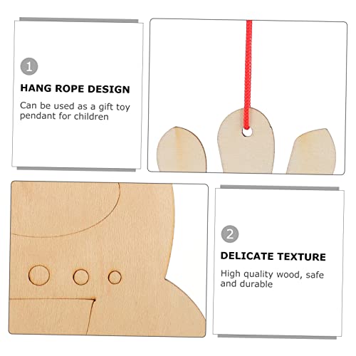 Yardwe 36 Sets DIY Wooden Wind Chime Wooden Hanging Wind Chimes Unfinished Wind Chimes Kids Art Toys Animal Wind Bell DIY Wood Wind Chimes Build Wind Yardwe