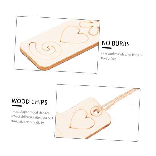 Zerodeko 50 Sets Blank Cross Wood Piece Home Decoration Wood Crafts for Kids Cross Decorations Unfinished Wood Cross Blank DIY Chips DIY Graffiti Zerodeko