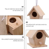 ARTIBETTER 5pcs Finch Breeding for of Home Decor Party to Imitation Paintable Handmade Tiny Easter Country Wooden Mini Throstle Outdoors Nest Pendant ARTIBETTER