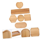 EXCEART 18 Pcs Mosaic Tray DIY Accessories Ornaments Food Tray Rectangular Tray DIY Mosaic Making Crafts Fillable Mosaic Plate Home Tray Fillable EXCEART