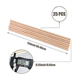 KTOJOY 25PCS Dowel Rods Wood Sticks Wooden Dowel Rods - 1/4 x 12 Inch Precut Dowels for Crafting, Hardwood Dowel Rod Assortment, Wooden Rod Sticks KTOJOY