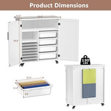 GDLF Craft Cart Compatible with Cricut Machine Cricut Table with Storage Cabinet Rolling Cricut Cart Furniture with Drawers Designed for Cricut GDLF