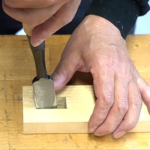 KAKURI Japanese Wood Chisel Set 3 Piece for Woodworking, Made in JAPAN, Japanese Oire Nomi for Carve, Mortise, Dovetail, Sharp Japanese Carbon Steel KAKURI