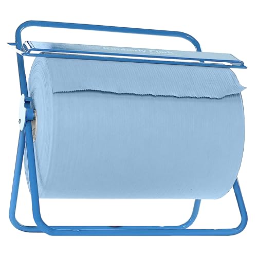 WypAll Power Clean X80 Heavy Duty Cloths (41043), Extended Use Cloths Jumbo Roll, Blue, 475 Sheets / Roll; 1 Roll / Case,8347 - WoodArtSupply