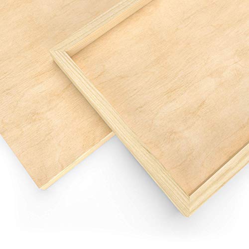 Arteza Wooden Canvas Board, 8x10 Inch, Pack of 5, Birch Wood, Cradled Artist Wood Panels for Painting, Encaustic Art, Wood Burning, Pouring, Use with ARTEZA