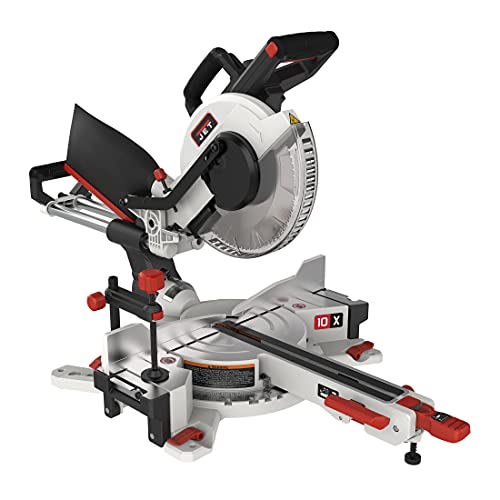 JET 10-Inch Sliding Dual-Bevel Compound Miter Saw, 1Ph 115V (JMS-10X)