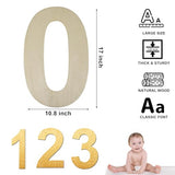 17 Inch Large Wooden Number 0, 1/4 Inch Thick Unfinished Blank Wood Number Slice Sign Board for Wall Decor, Craft, DIY Project, Birthday Wedding HILAZA