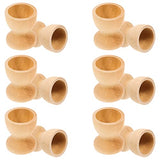 Amosfun 12PCS Wooden Egg Cup Holders Stands DIY Blank Unfinished Wooden Egg Stands Holders 1.1" x 1.3" Amosfun