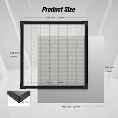 Creality Honeycomb Laser Bed, Honeycomb Platform with Aluminum Panel for Laser Engraver and Cutter Machine, 19.7" * 19.7" - WoodArtSupply