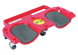 Vestil KNEE-D Rolling Knee Dolly with Foam Cushioned Knee Cups, 350 lbs Capacity, 10" Length, 20-1/4" Width , Red Vestil