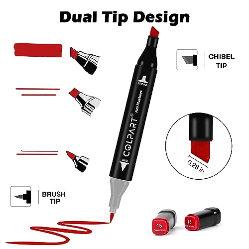 120 Dual Tip outlet Acohol Markers/ Brush and Chisel