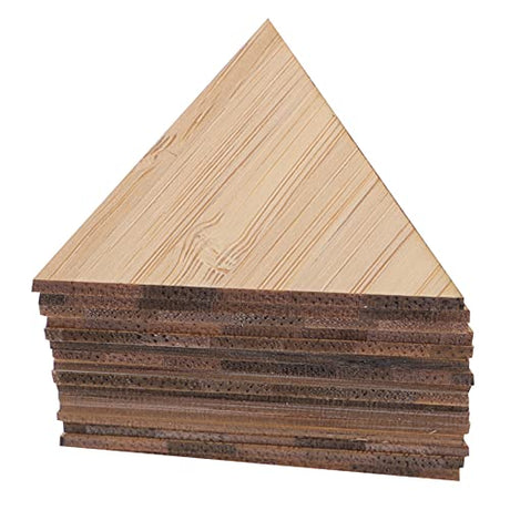 EXCEART 20pcs Unfinished Triangle Wood Pieces Blank Unfinished Wooden Cutout Shapes Slices Embellishment Ornament Discs Pieces Wedding Party Board EXCEART